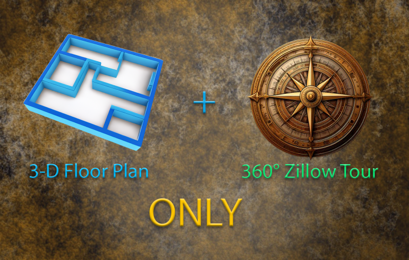 3-D Floorplan & Zillow 360 Tour Only